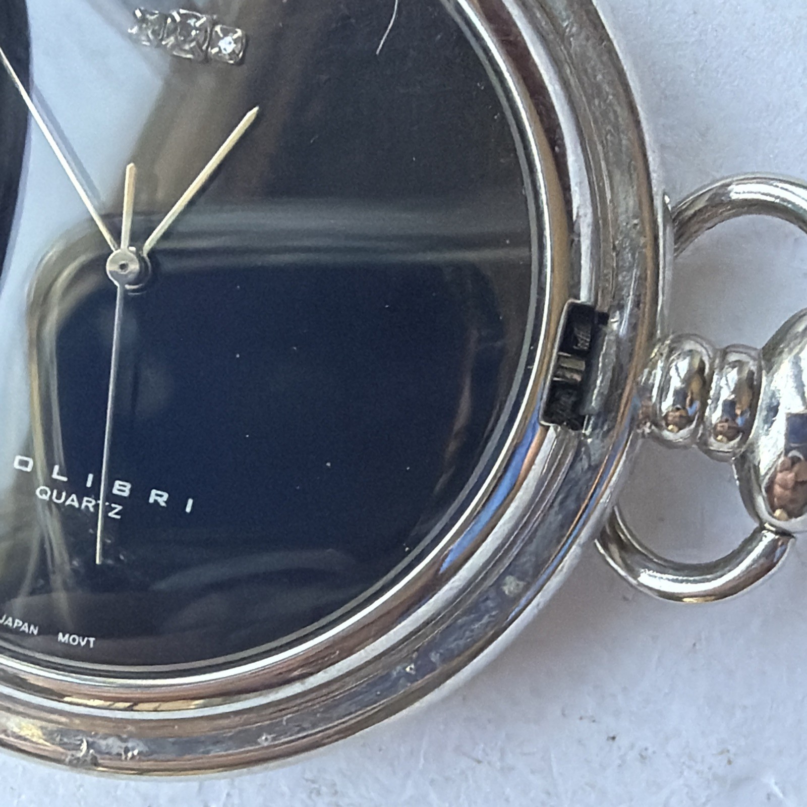 AY54 Colibri Quartz Pocket Watch SulverTone Arabic Numerals Polished New Battery