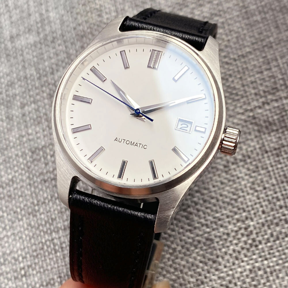 39mm Tandorio Simple style White Sterile Dial Japan NH35 Automatic Watch For Men