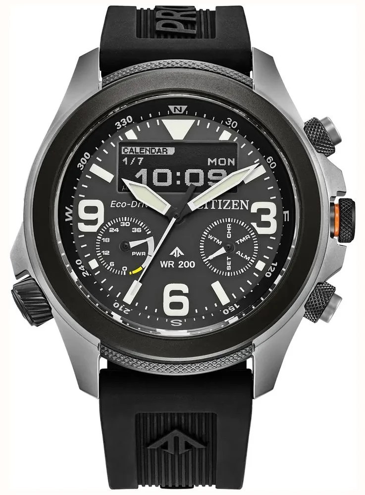 Citizen Men’s Promaster Land Analog-Digital Black Dial Watch – JV1007-07E NEW