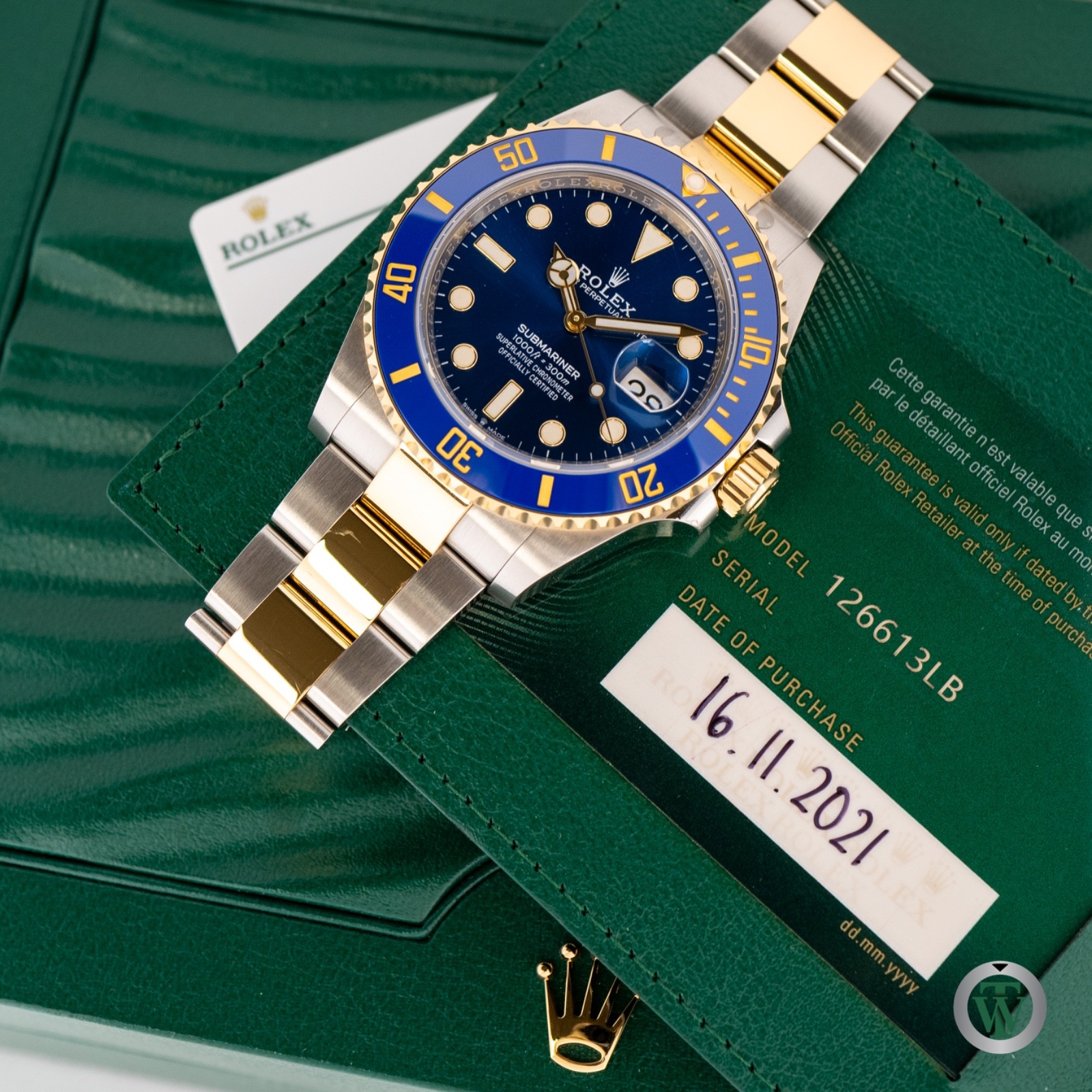ROLEX SUBMARINER DATE 126613 LB 41MM BLUE DIAL 2021