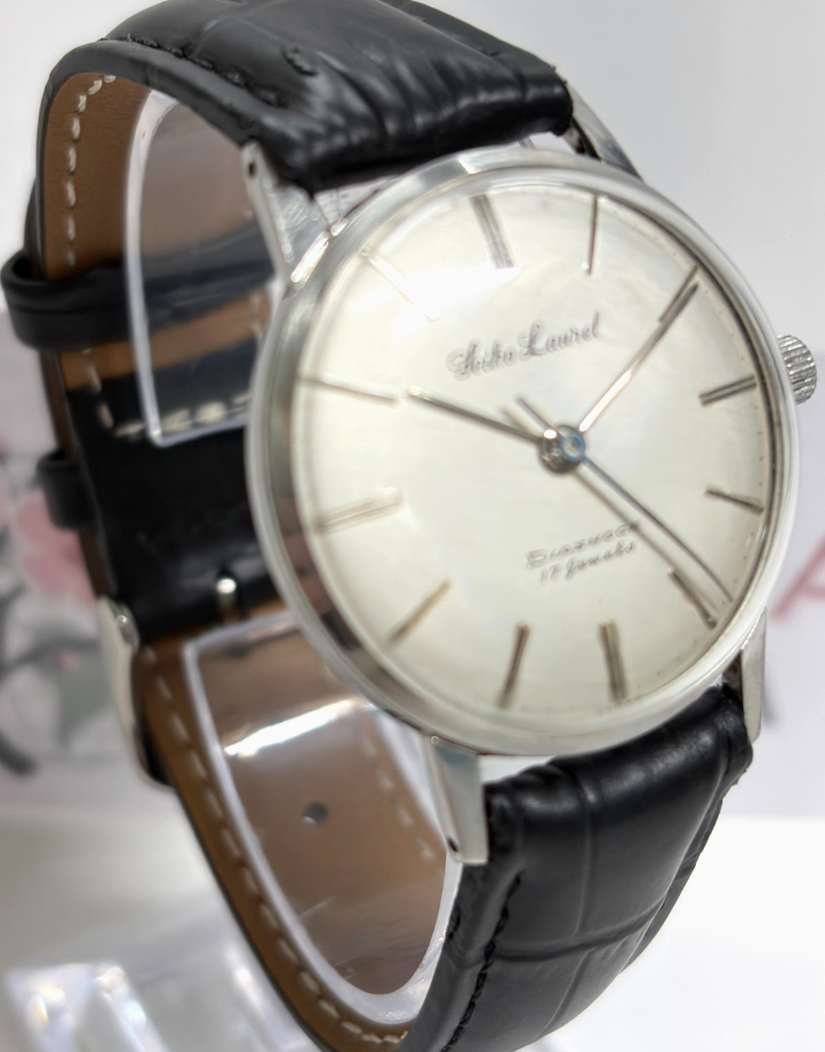 Vintage SEIKO Laurel Diashock 17 Jewels Hand Winding Men’s Watch J13073 Runs