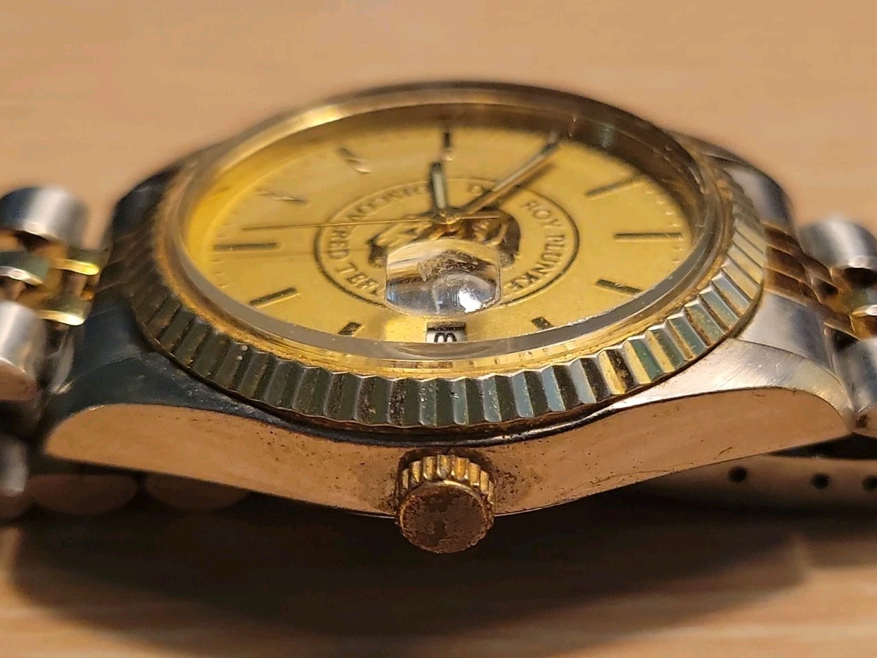 RARE Vintage Dr. Roy Plunkett Discovered Teflon Sweeda Analog Date Watch-Works