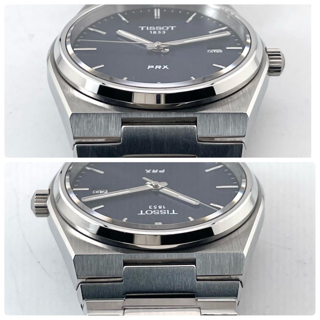 Tissot PRX Date Quartz Watch T137410A 40mm Navy Dial Men’s