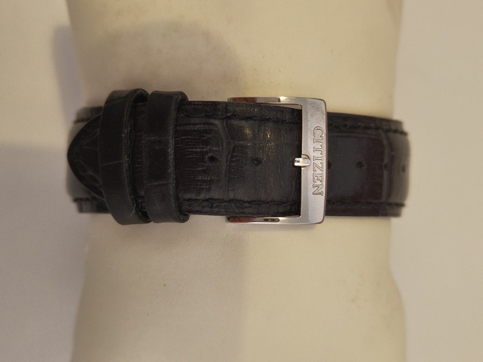 Citizen Men’s Eco Drive World Time Chronograph B.Leather Strap Watch AT0361-06E