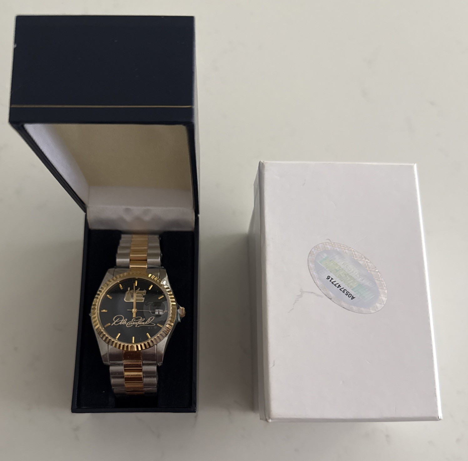 Bradford Exchange Dale Earnhardt Gold and Silver Tone Quartz Watch Brand New