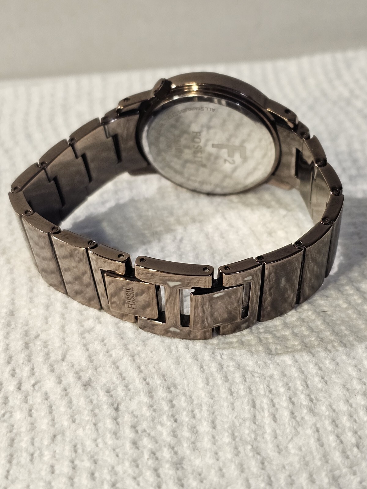 Fossil F2 Watch Women 32mm Metallic Brown 50Meter Mother of Pearl Gemset