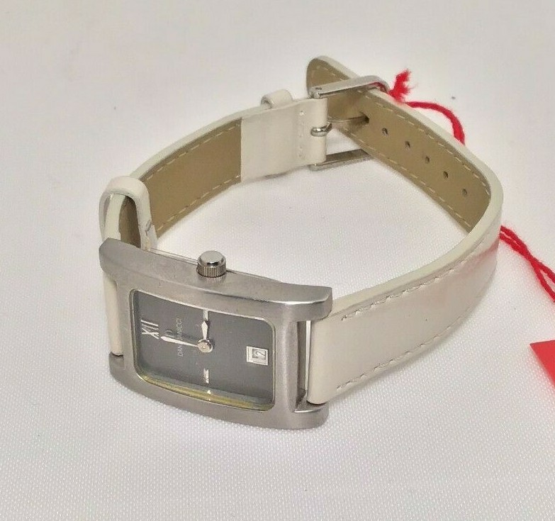 Brand New Dani Danicci Stainless Steel & Leather Calendar Watch for Women