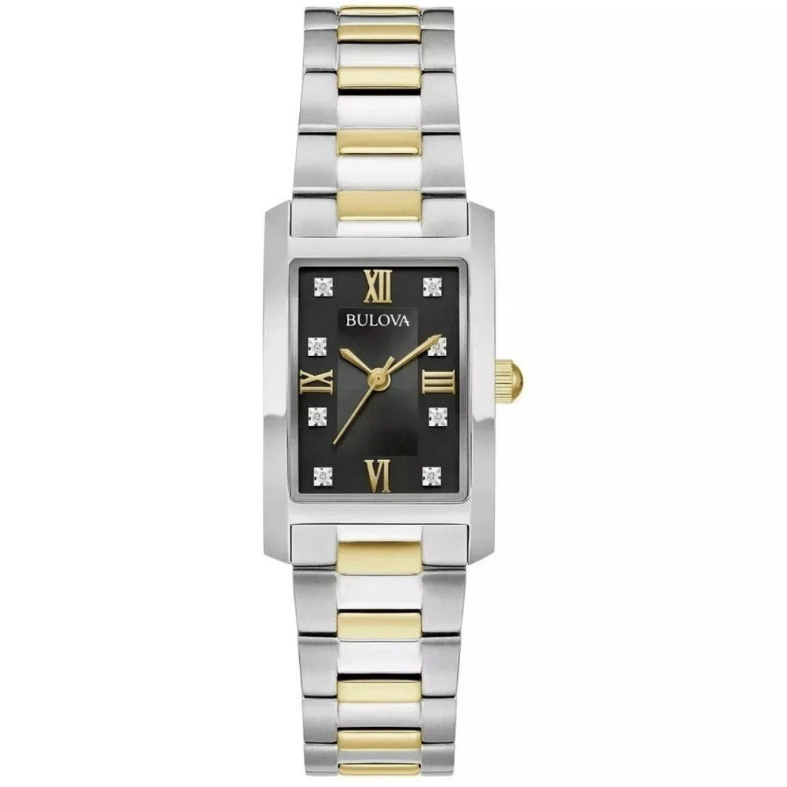 BULOVA 98P230 Diamond Ladies Watch Two-Tone Quartz New Tags MSRP $499