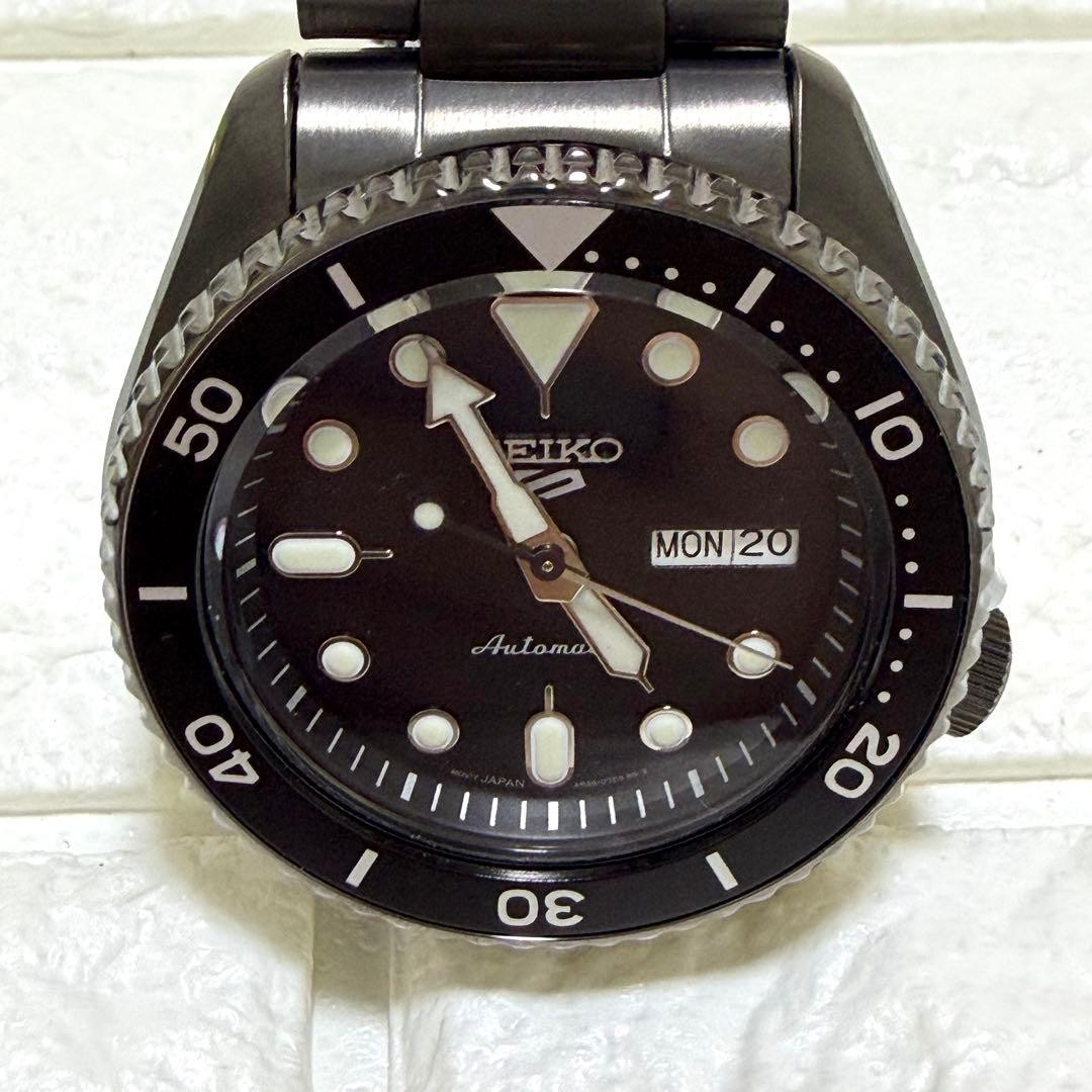 Seiko 5 Sports Automatic Black 42mm Mens Watch Japan Movement