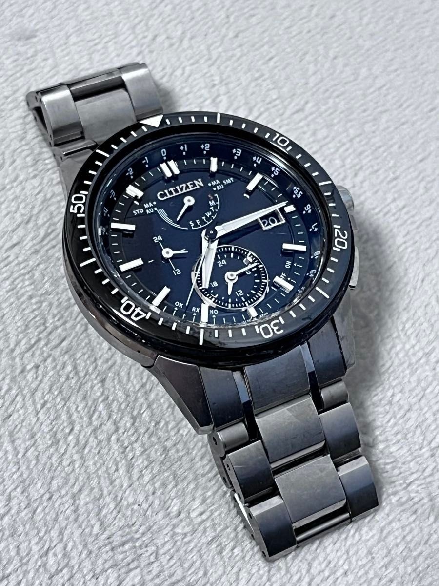 Citizen Attesa H820-T020682 Eco-Drive Radio Chronograph Navy Dial