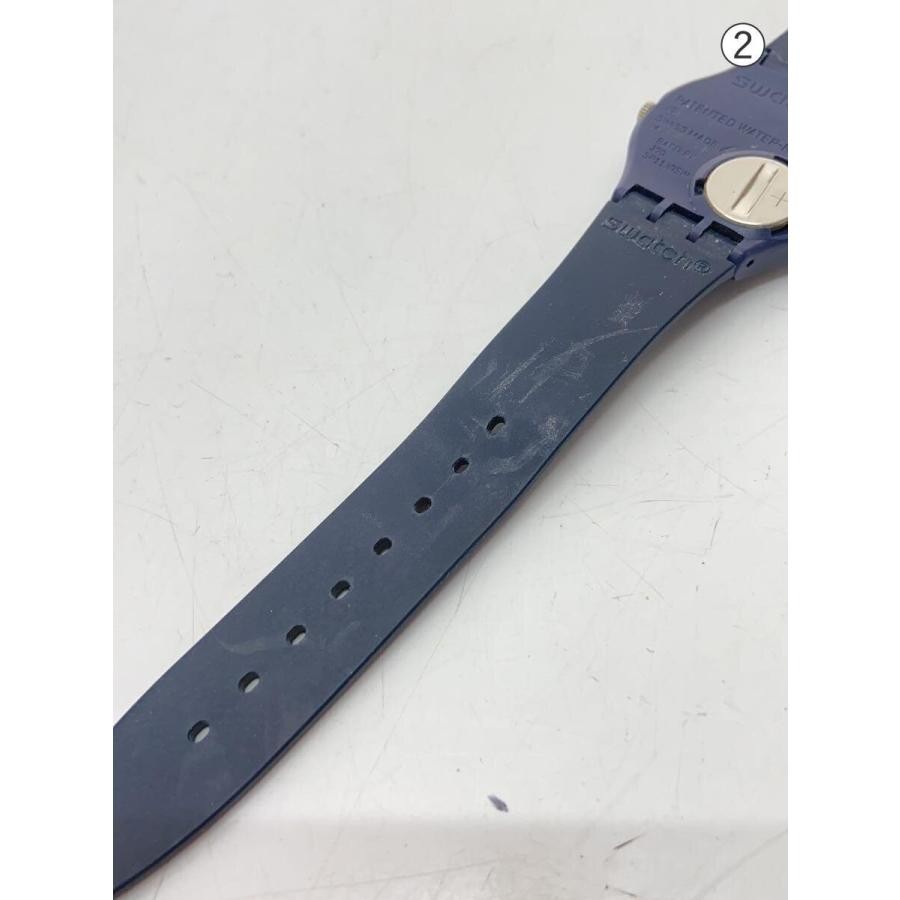 SWATCH◆Watch/Analog/Rubber/NVY/NVY/sr1130sw//