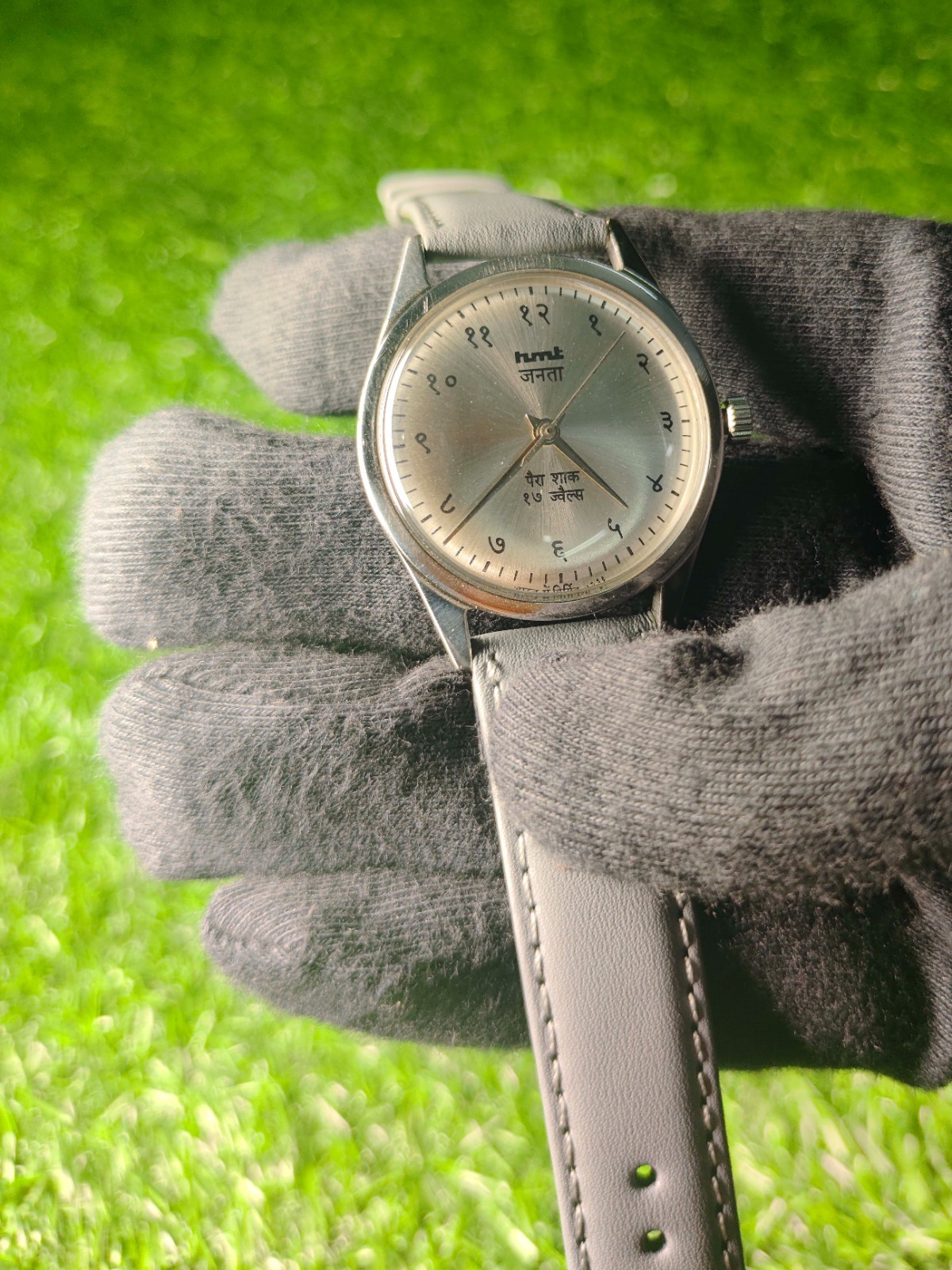 Vintage HMT Janata 38mm silver Dial Hand-Winding Mechanical Watch Refurbished-3