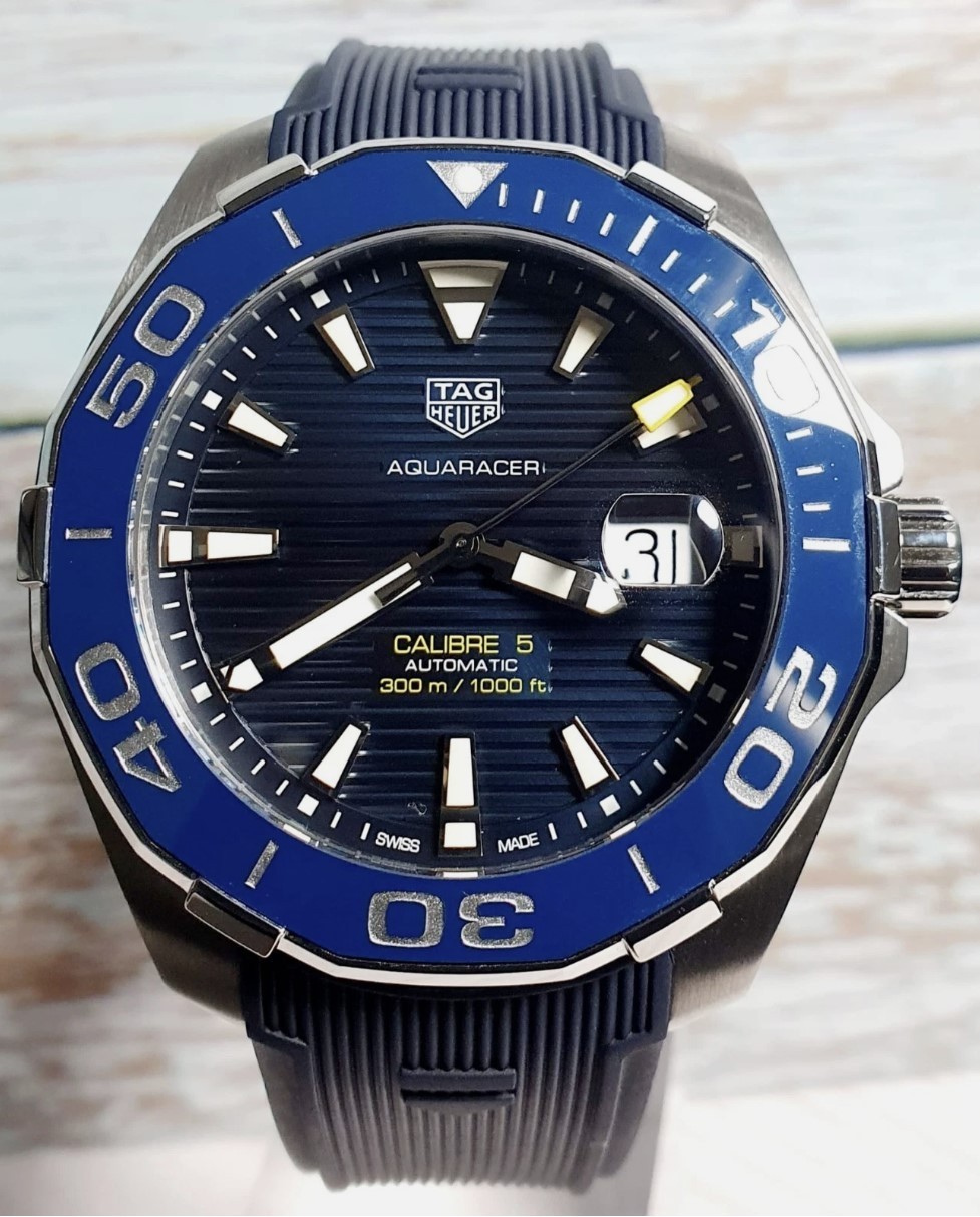 TAG Heuer WAY201B.FT6150 Aquaracer Watch 43mm Blue Dial