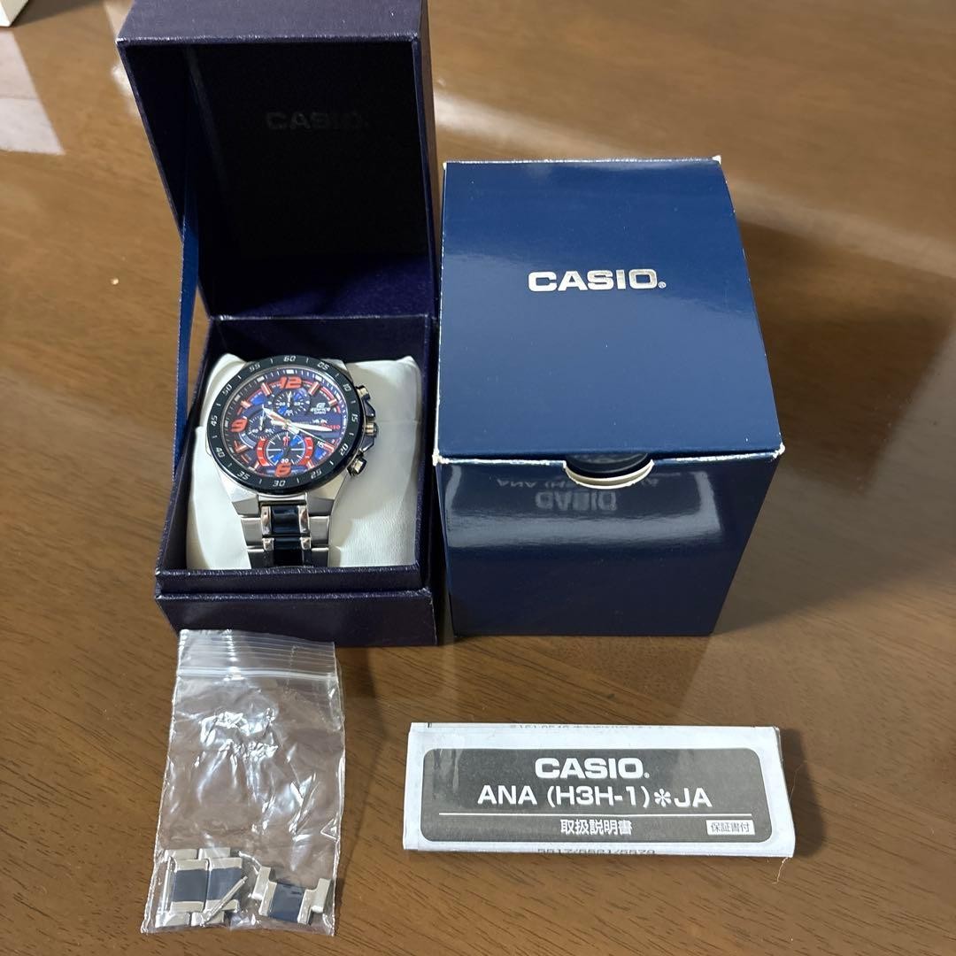 Casio EDIFICE EFR-564TR-2AJR Toro Rosso Blue Dial Chronograph Quartz With box