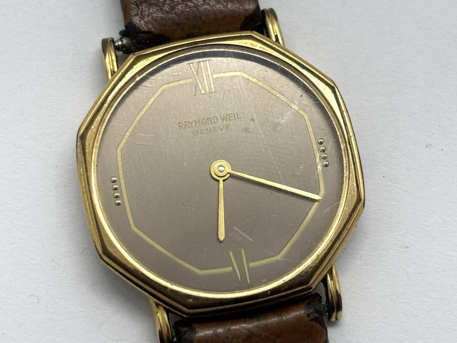 Vintage Mens Raymond Weil Geneve 17 Jewels 7030 Wristwatch – for repair