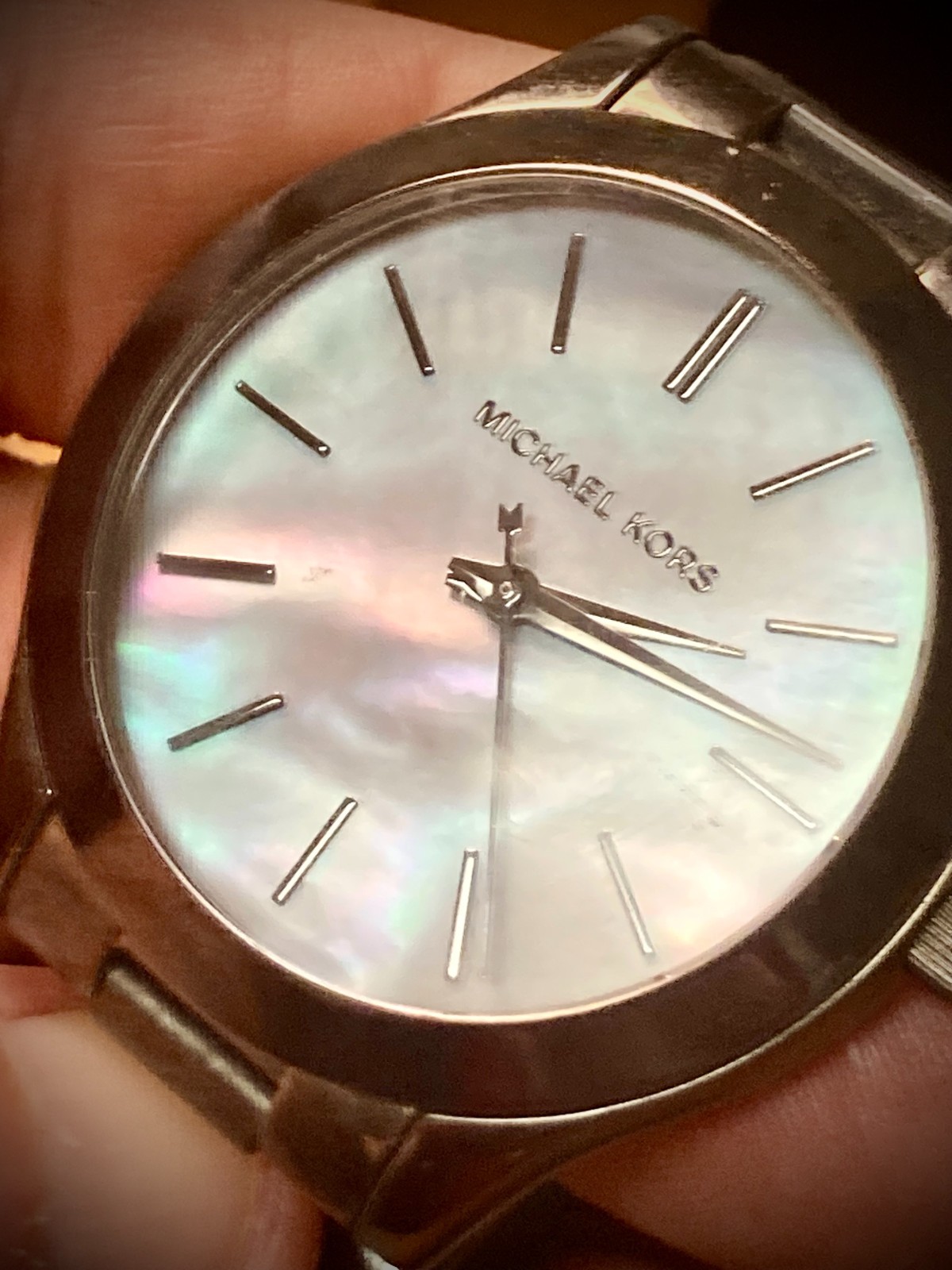 Michael Kors Stainless Steel Watch (MK3413) Slim Runway Gun Metal – Unisex