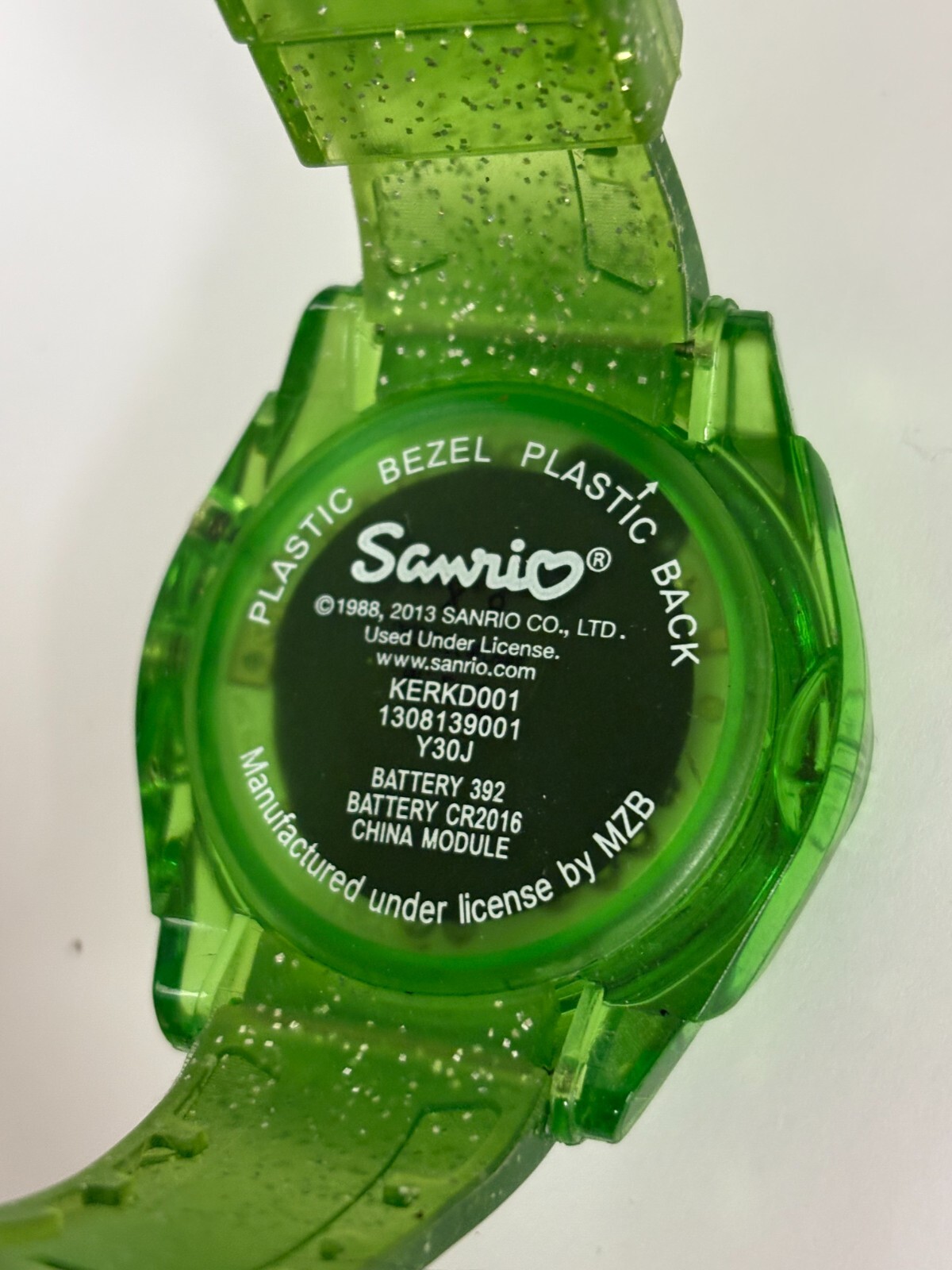 Keroppi Sanrio Green Plastic Resin Digital Quartz Watch NOT WORKING