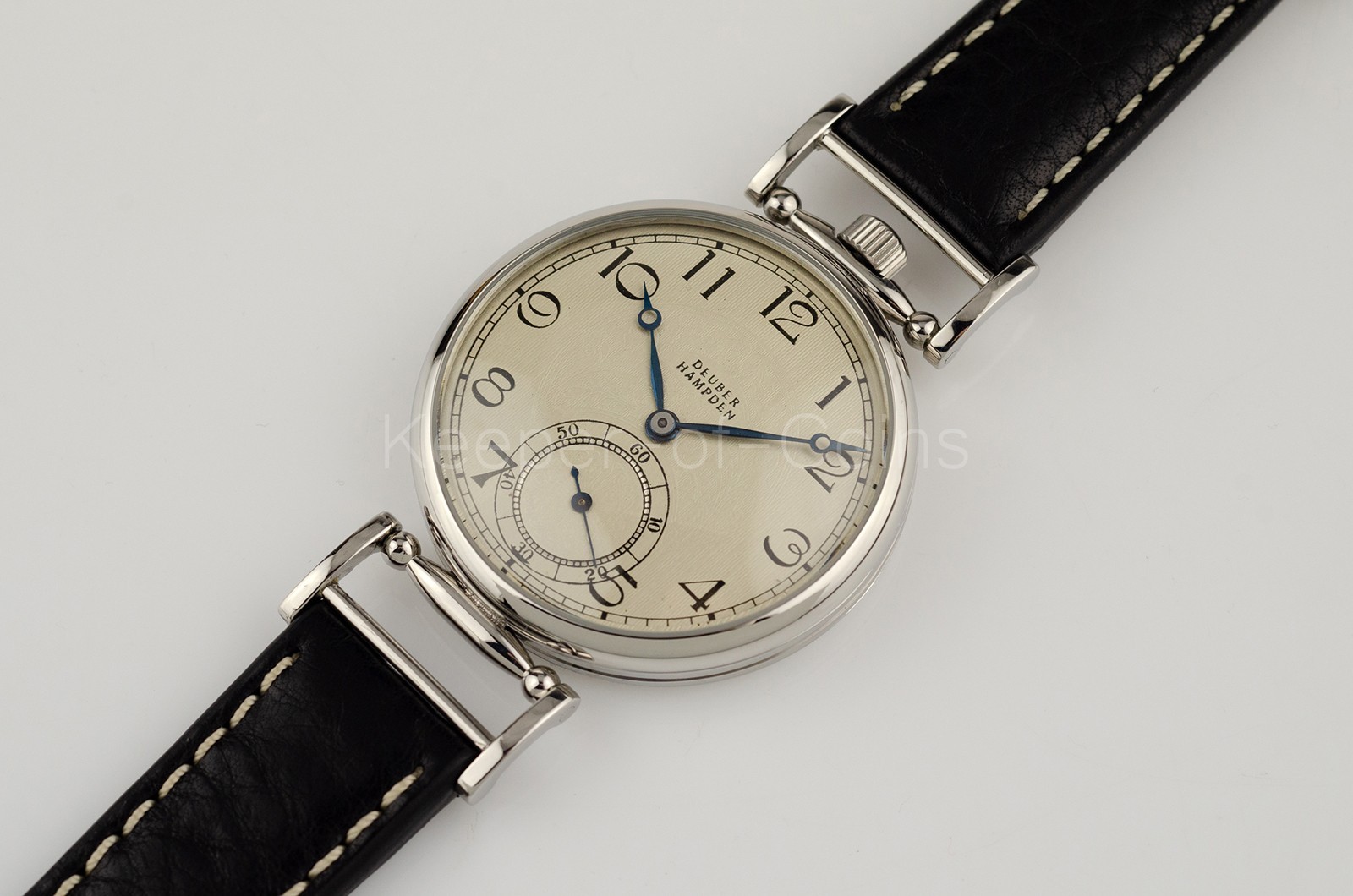 MENS WRIST WATCH USA VINTAGE HAMPDEN 12 SIZE MOVEMENT MARRIAGE WATCH CUSTOM MADE