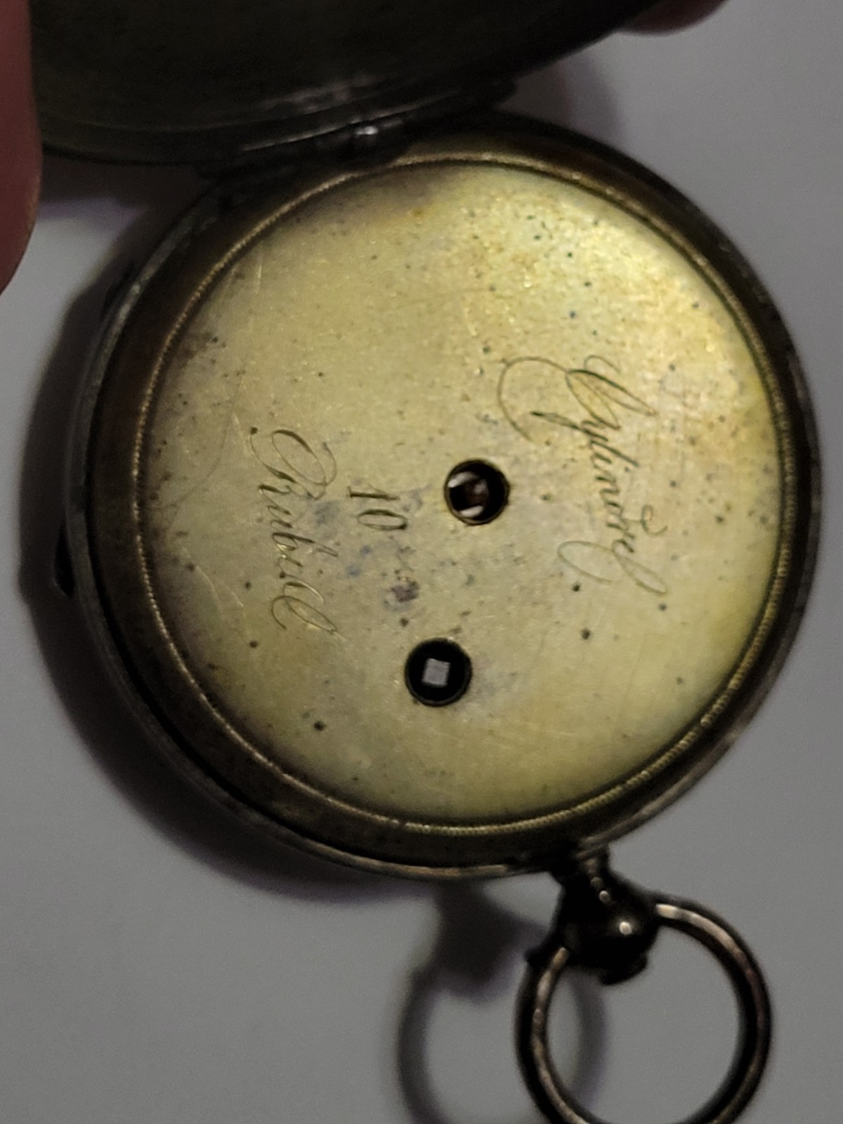​Antique Swiss Silver Key Wind Pocket Watch Cylindre 10 Rubis Floral Motif