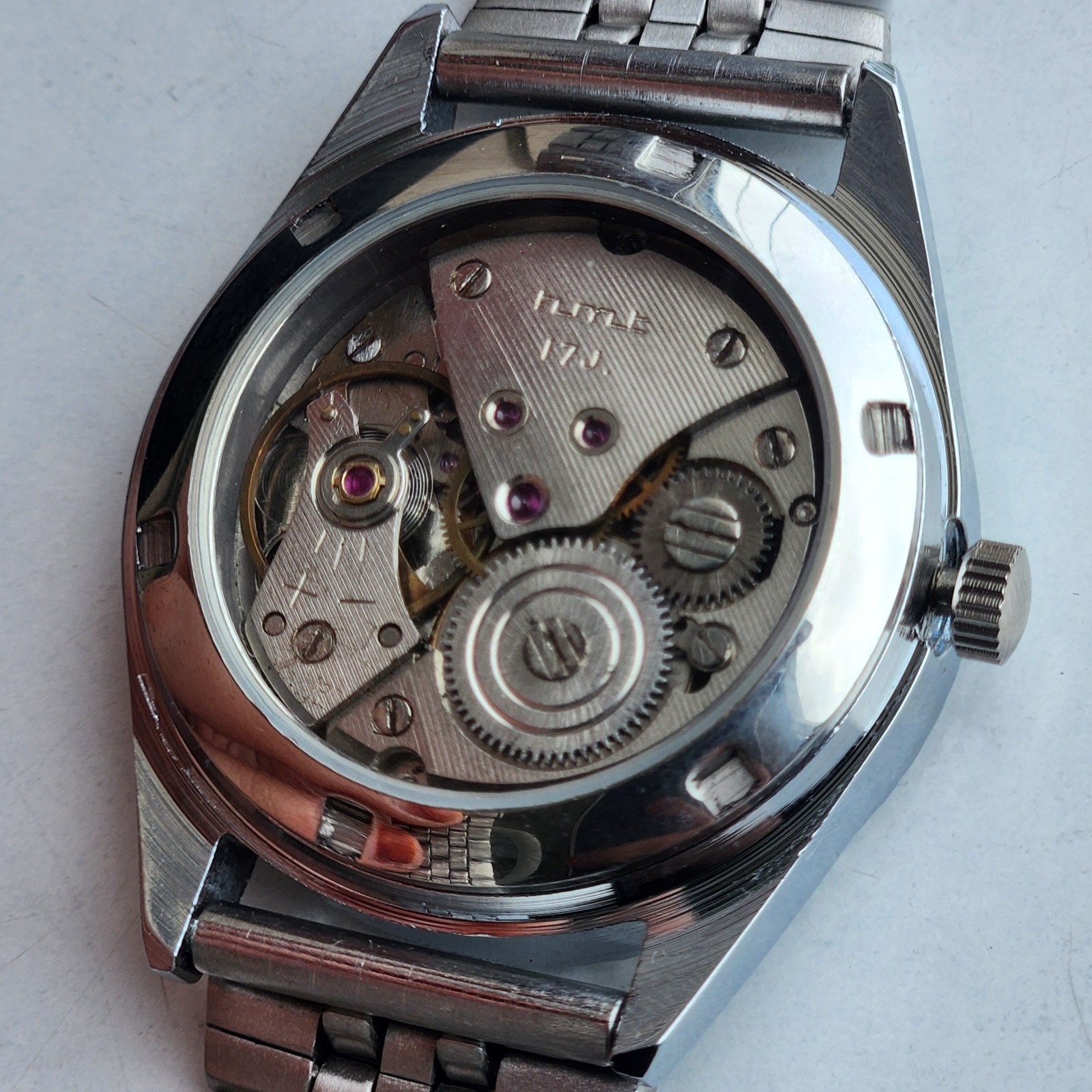 Vintage HMT Kohinoor Fluted Bezel Mechanical Hand Winding Wrist Watch A18