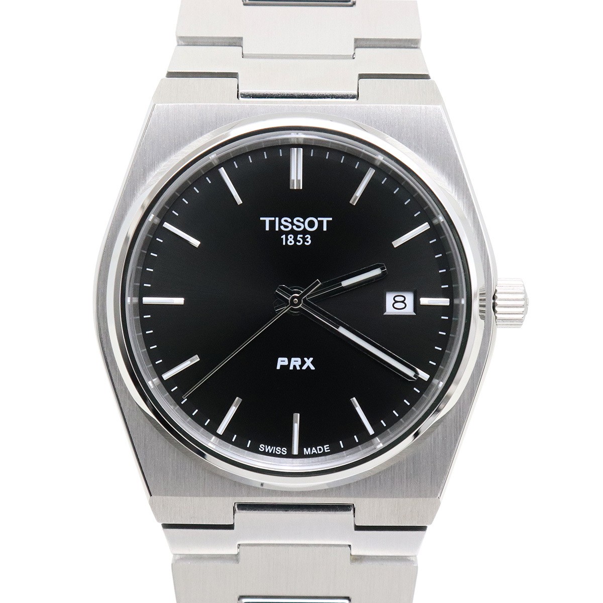 Tissot PRX 40mm Quartz SS Black Dial Men’s Watch 10ATM Vintage