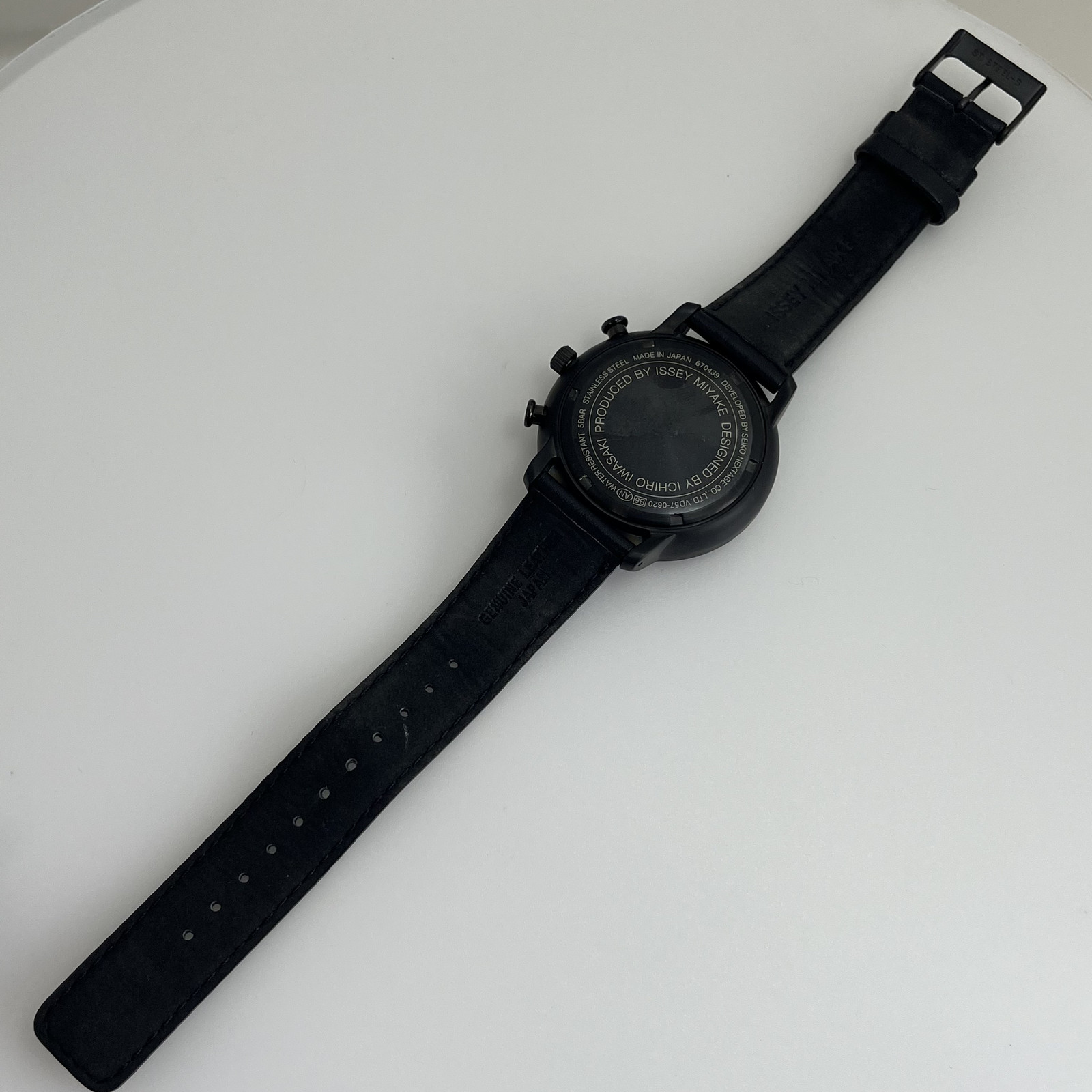 Seiko Issey Miyake C NYAD003 by Ichiro Iwasaki Qz Black Dial Japan Watch #689B