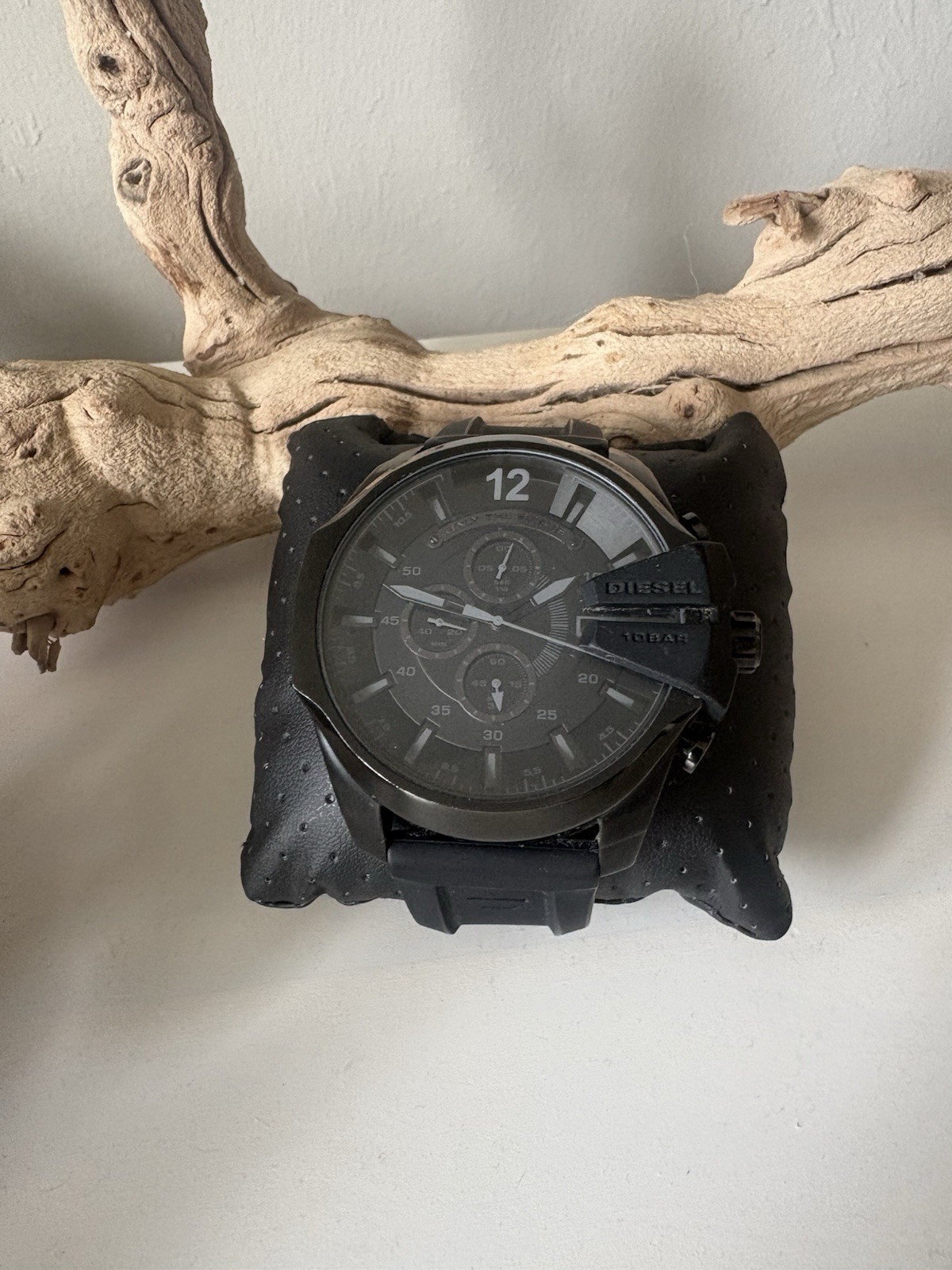 Diesel Men’s Chronograph Mega Chief Black Silicone Strap Watch 51x59mm DZ4378