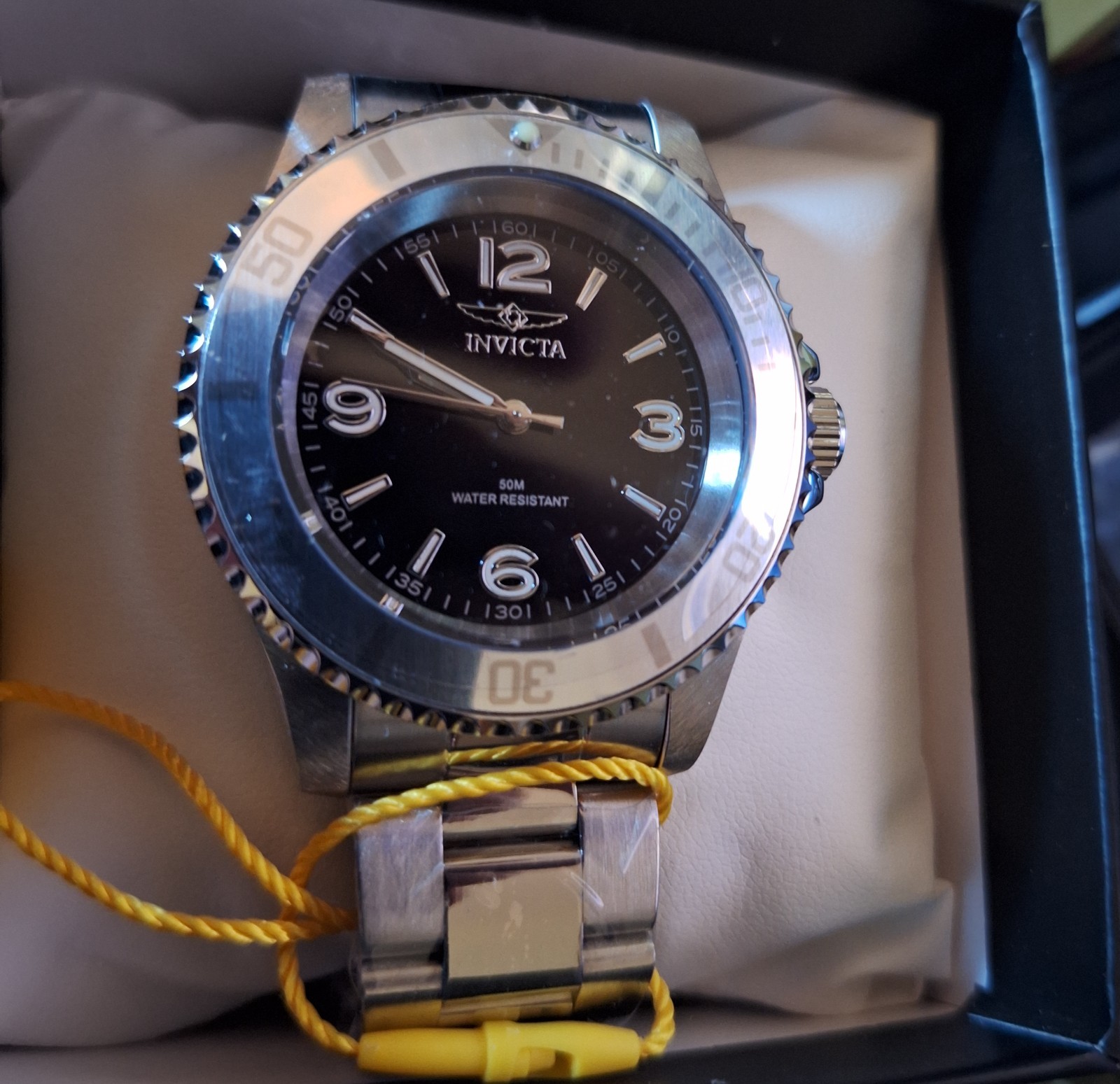 Invicta Specialty 40mm 69479 Bold Black Dial Silver Bracelet Men’s Watch