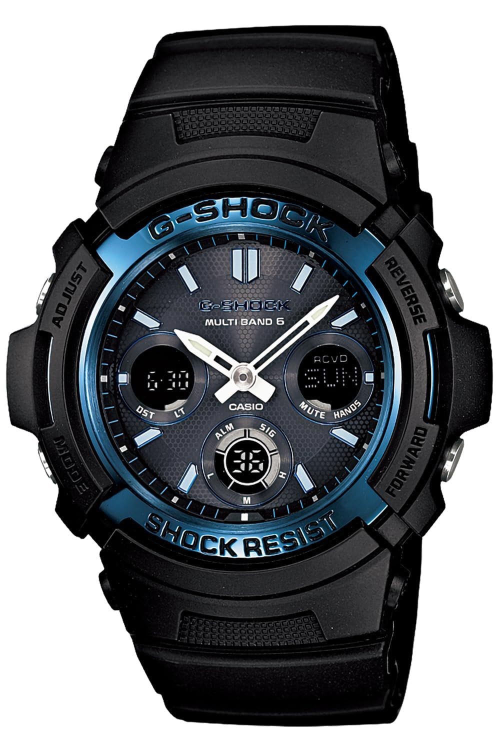 New CASIO Wristwatch G Shock Radio Solar AWG M100A 1AJF Men s Black