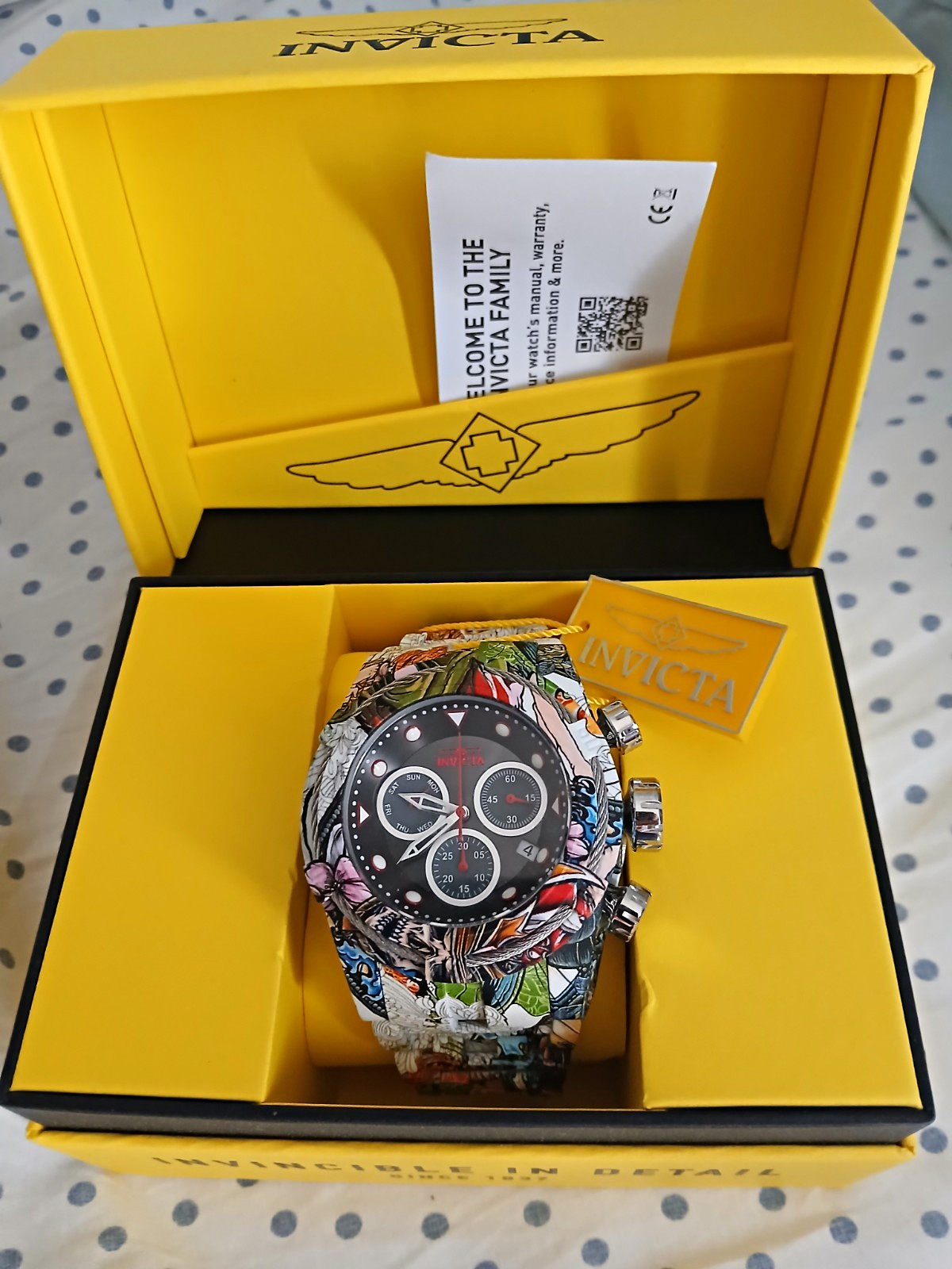 Invicta Swiss Bolt Rhonda Quartz Chronograph Silicone Strap 52mm+ Box