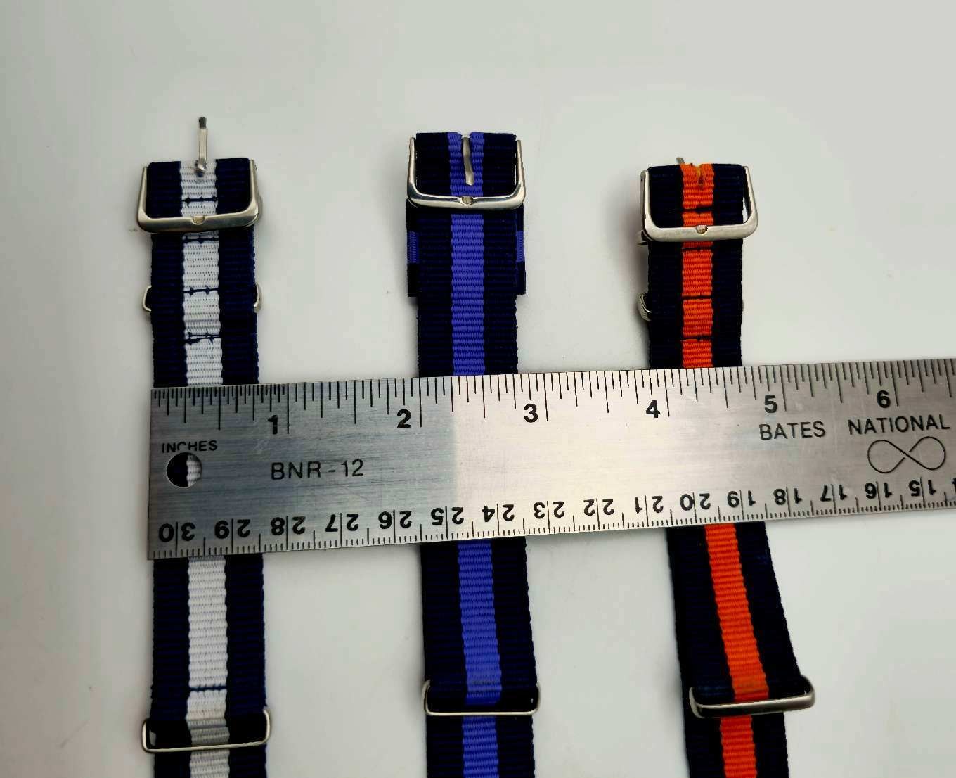 Heavy Duty Woven Ballistic Nylon Watch Bands 20 mm 3 Patterns