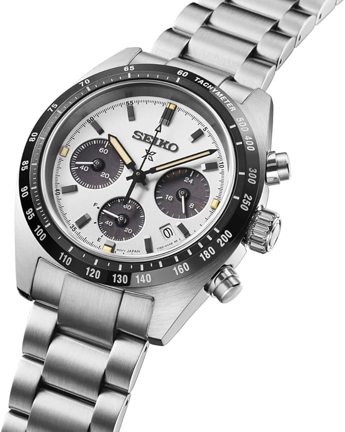 SEIKO Men Watch Prospex SBDL125 SPEEDTIMER Solar Chronograph Panda White NEW BOX
