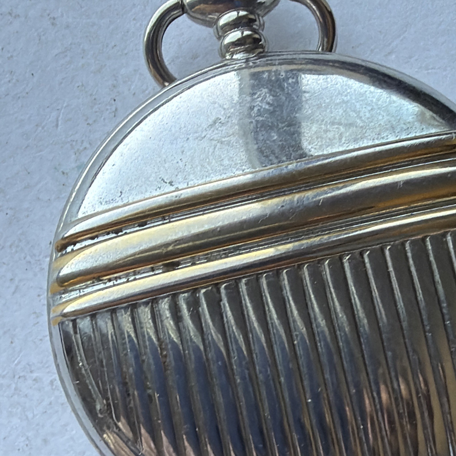 AY54 Colibri Quartz Pocket Watch SulverTone Arabic Numerals Polished New Battery