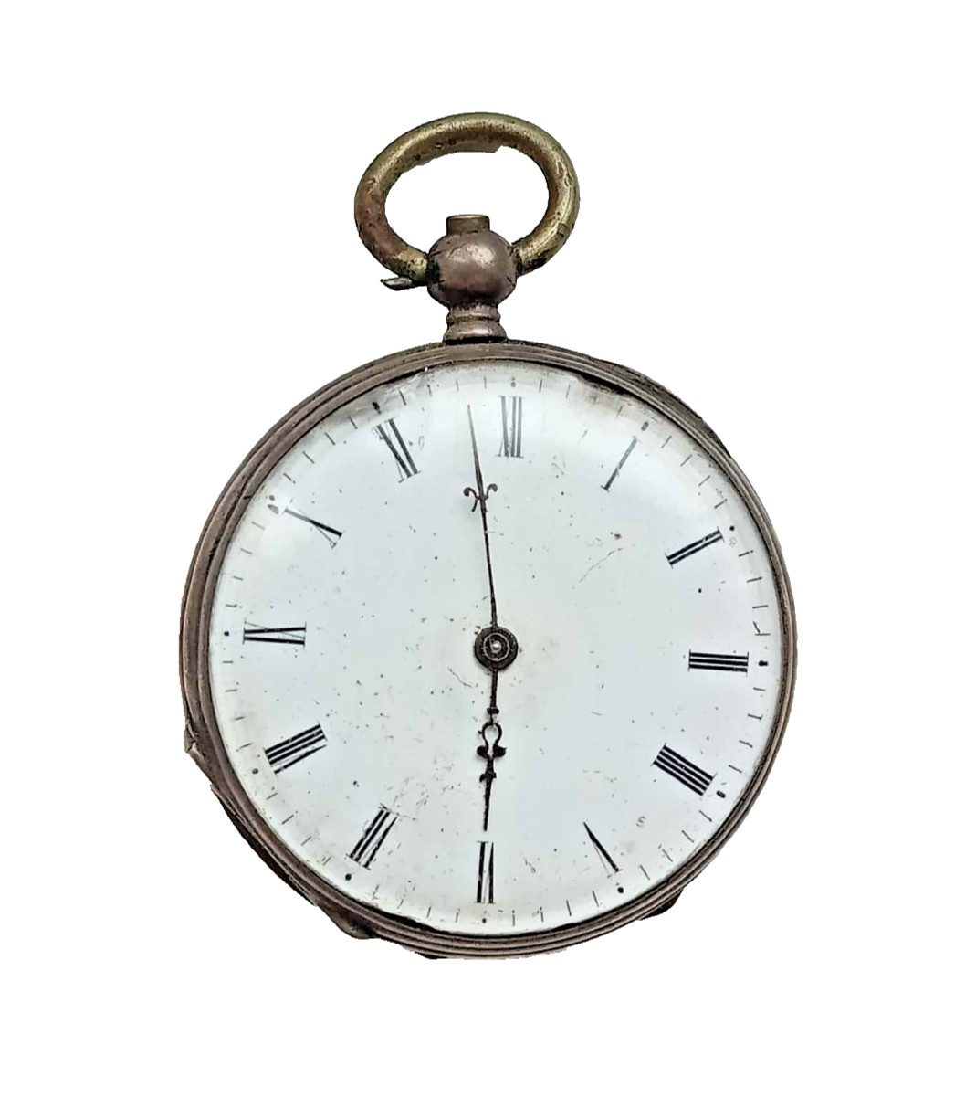 Antique Cylinder Swiss Ladies Pocket Watch c1890 4 Rubies