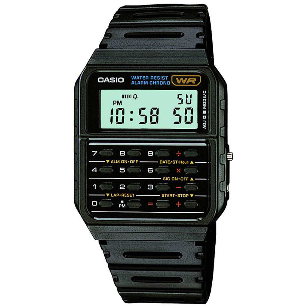 Watch CASIO CALCULATOR CA-53W-1 Calculator Silicone Black Classic
