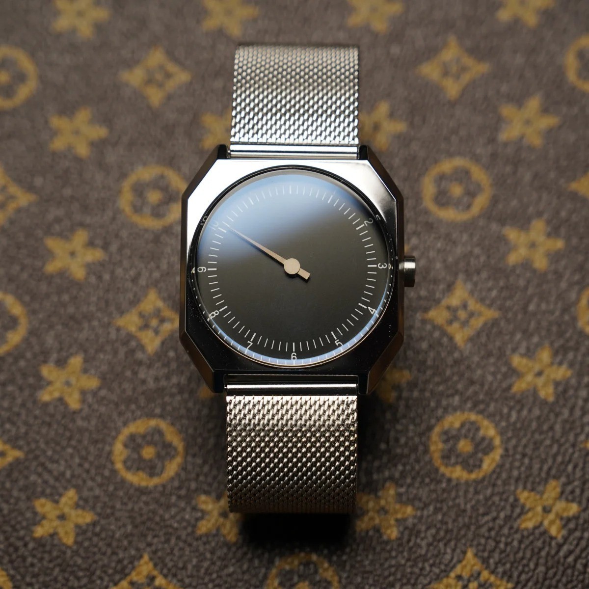 Retro One Pointer Men’s Square Quartz Watch Vintage Alloy Wristwatch