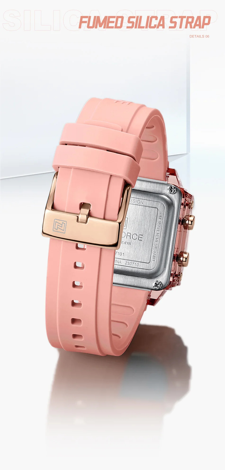 2025 New Design Women Watch Silicone Strap LED Digital Sports Fashion Casual