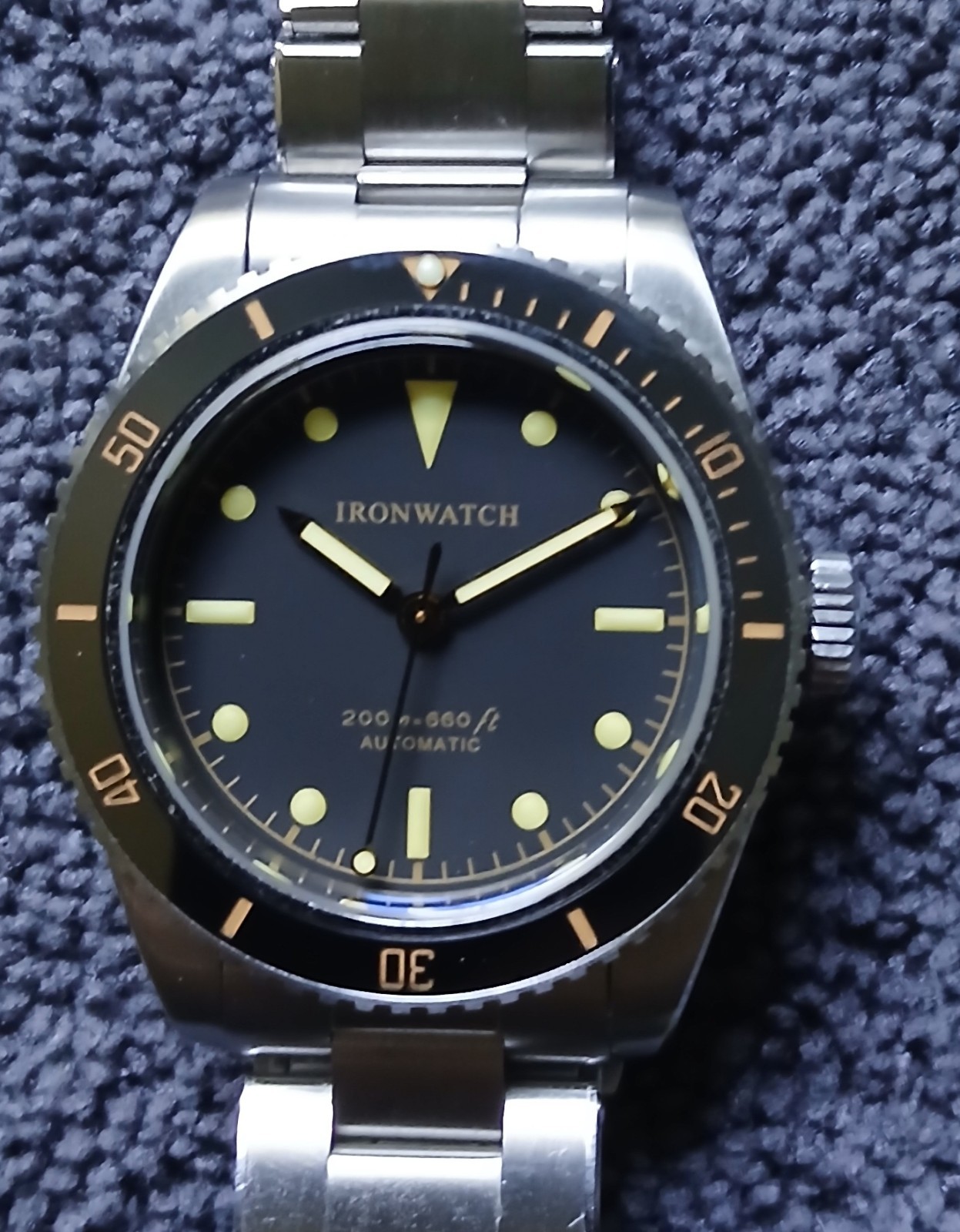 Iron Watch 6204 Vintage Style Submariner Automatic Men’s Watch