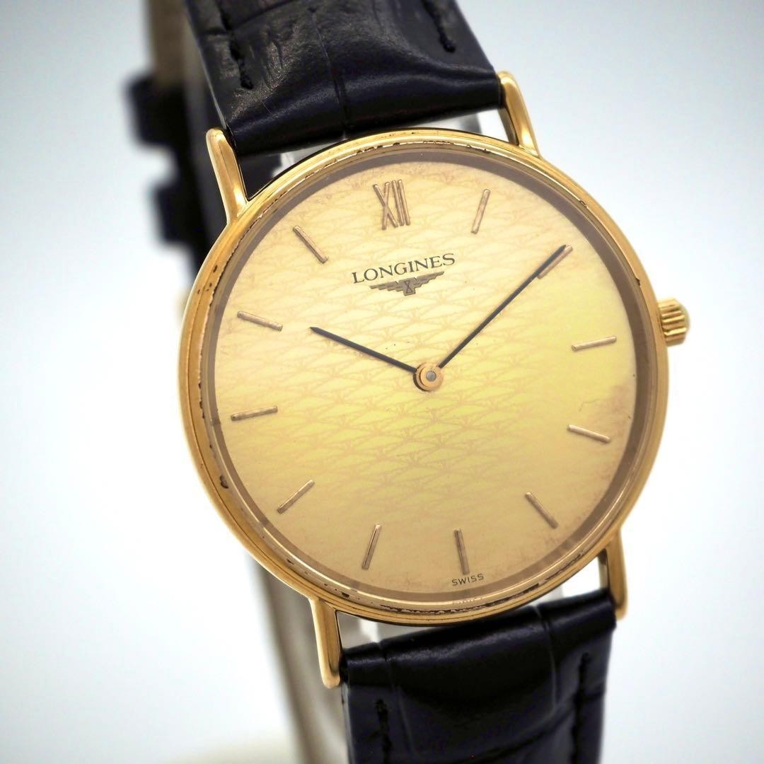 Longines L4.637.2 Grand Classic Gold Quartz Men’s Watch Running w/ Box New Strap