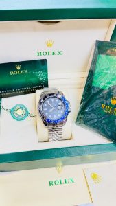 Rolex GMT-Master II "Batman" Model: Oyster Perpetual GMT-Master II  Stainless Steel Bracelet: Jubilee Bracelet in Stainless Steel