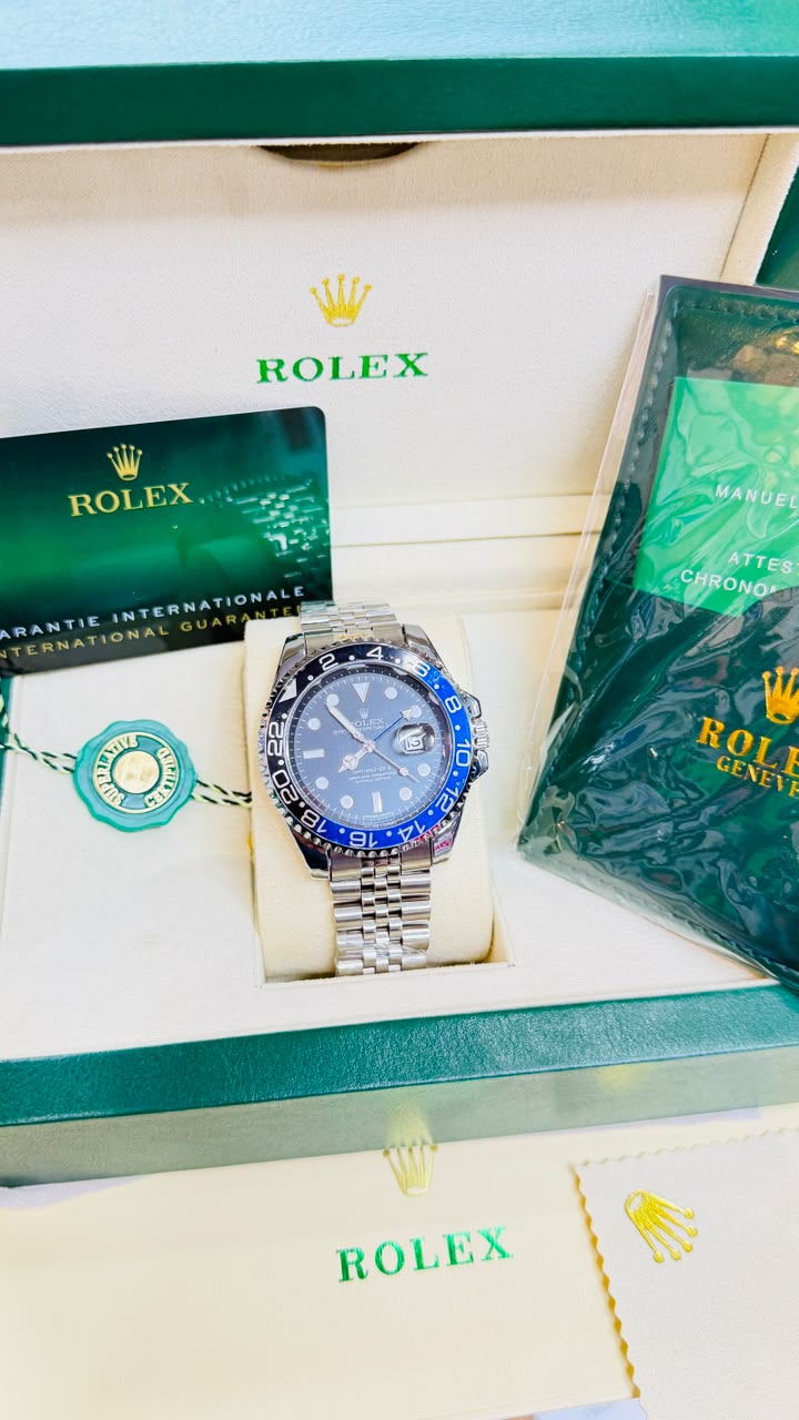Rolex GMT-Master II "Batman" Model: Oyster Perpetual GMT-Master II Stainless Steel Bracelet: Jubilee Bracelet in Stainless Steel