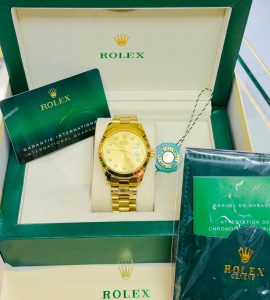 Rolex Golden Datejust Style Luxury Wristwatch –