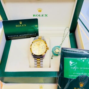 Rolex Datejust Two Tone Golden dial Wristwatch
